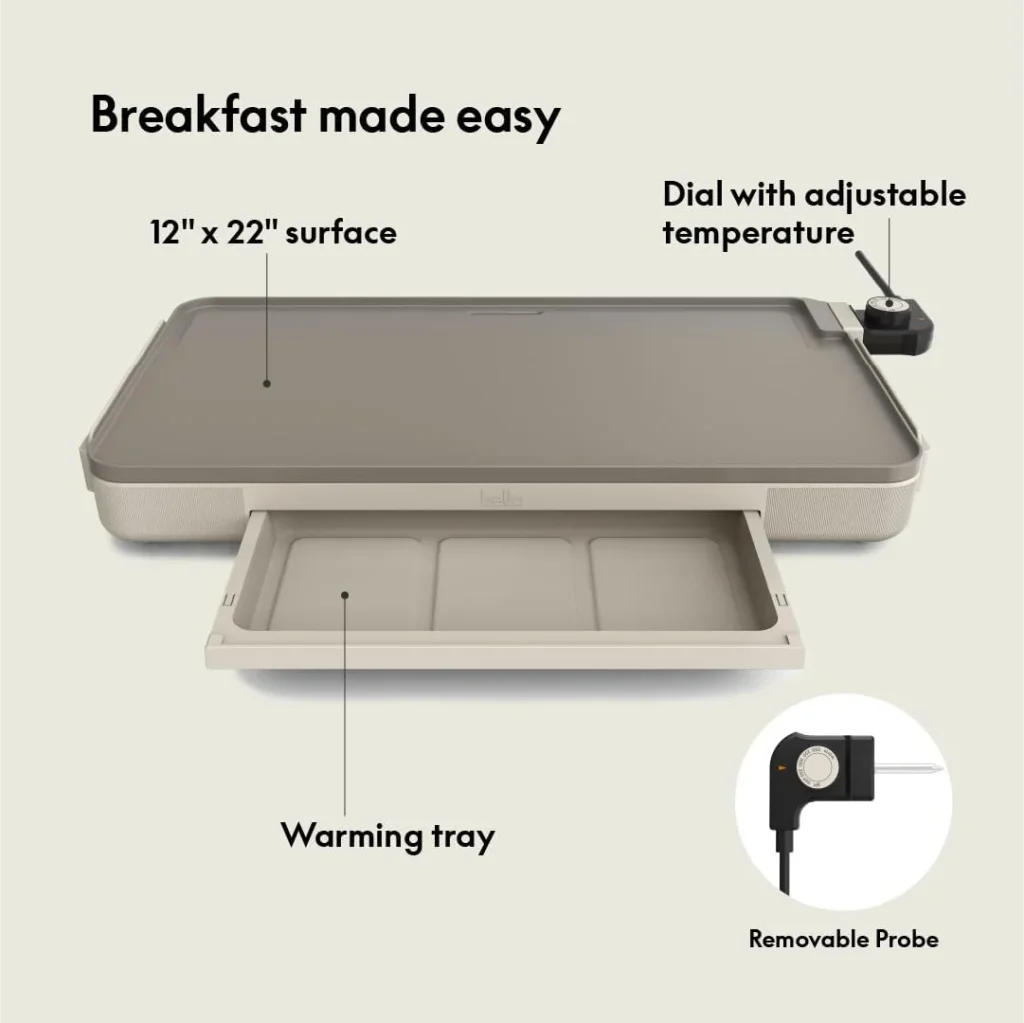 Electric Griddle with Warming Tray