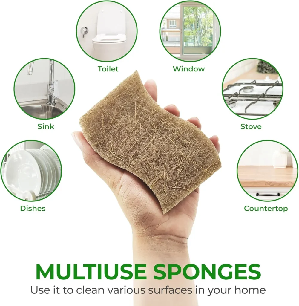 Natural kitchen sponge